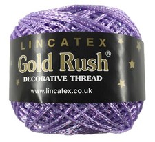 Glitter Lurex Thread Metallic Lincatex Gold Rush 80 metre balls Goldfingering