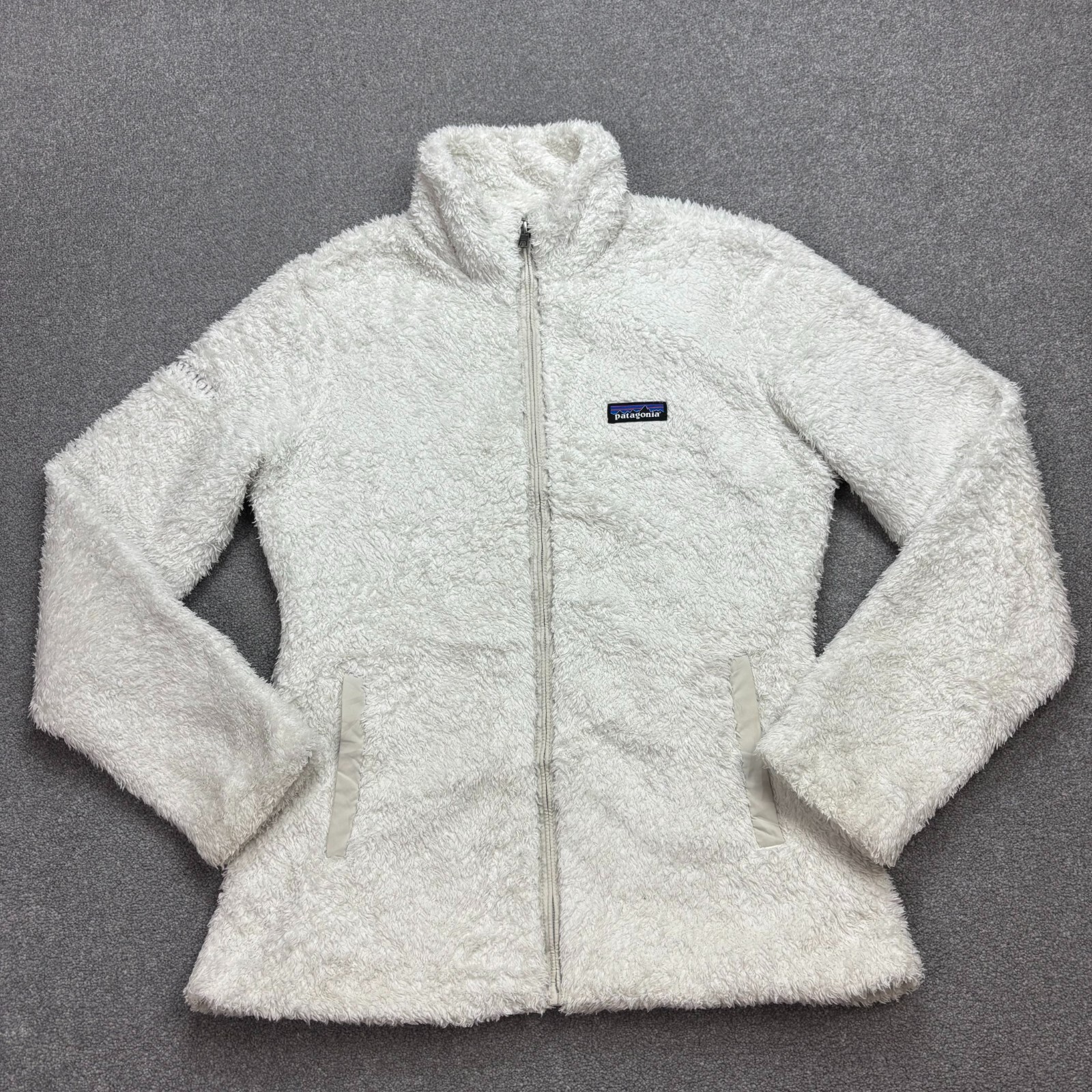 Chaqueta Jersey Patagonia Polar Mujer Mediana Blanca Pila Profunda Cremallera Completa Dama