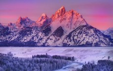 Landscape mountains winter snow sunlight nature grand Custom Gaming Mat Desk