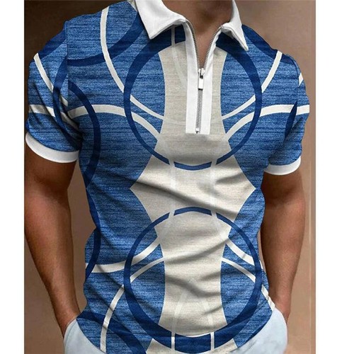 Mens T-shirt Zipper Slim Fit Tops Golf Business Short Sleeve Casual Shirts - Picture 16 of 24