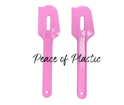 Tupperware New Paddle Scrapers Gadgets Spatulas Set of 2 Pink