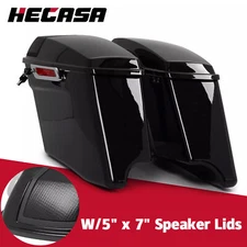 4" Stretched Extended Hard Saddle Bags For 93-13 Harley Electra Glide Road King