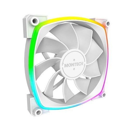 Montech RX120 PWM WHITE ARGB Reversed Fan 1600PWM, High-End Durability - 120mm - Picture 2 of 8