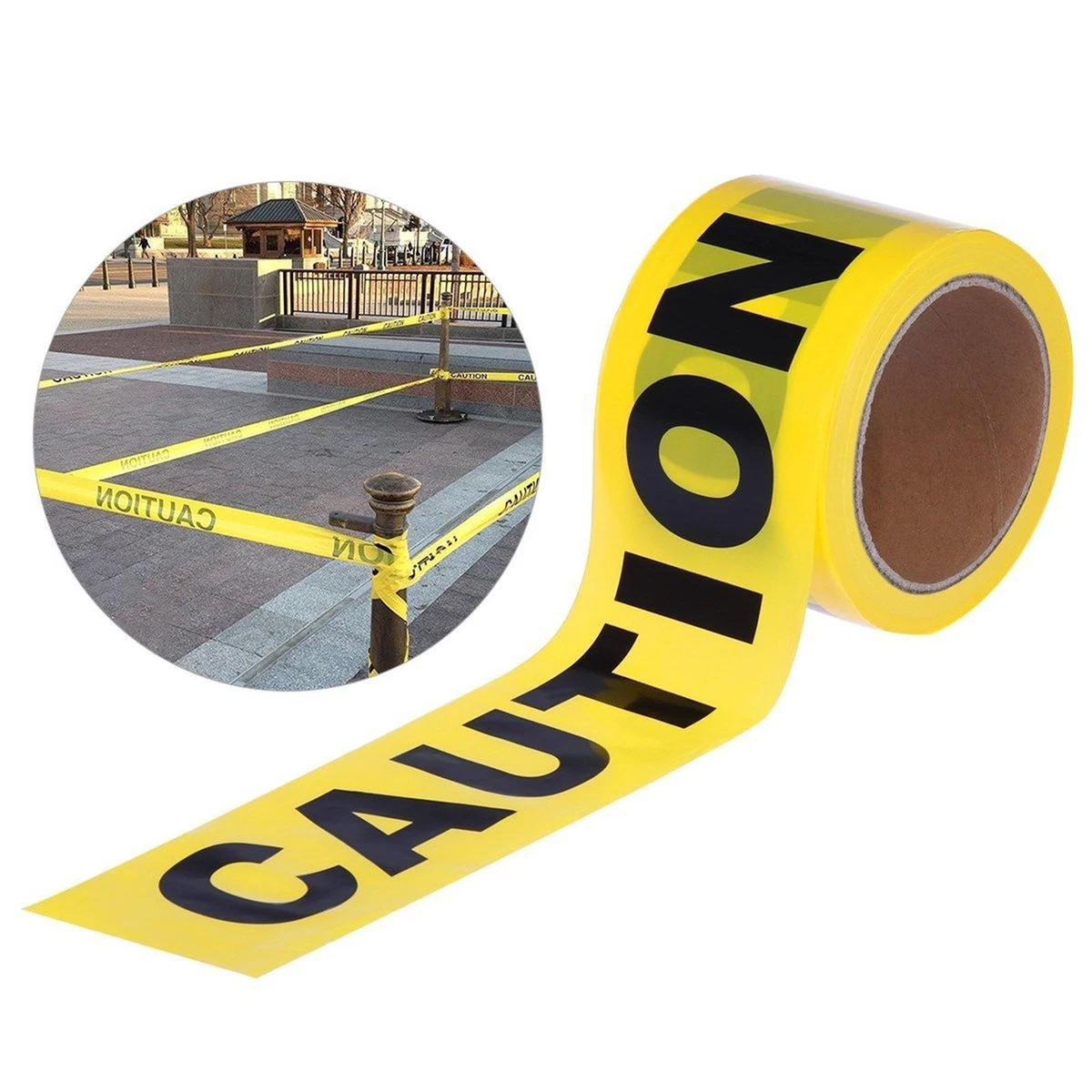 Caution Tape Hazard Warning Tape 3inch Black Yellow Construction Tape for Crime