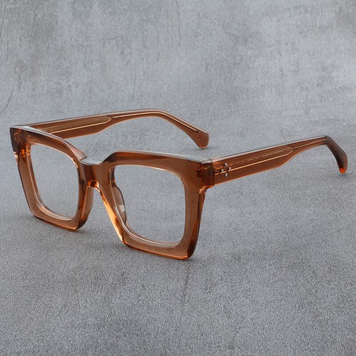 Montatura occhiali acetato retrò uomo donna occhiali quadrati occhiali RX abili - Foto 2 di 16