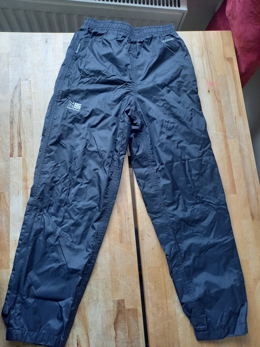 KARRIMOR SIERRA Black Waterproof Windproof Trousers Elasticated
