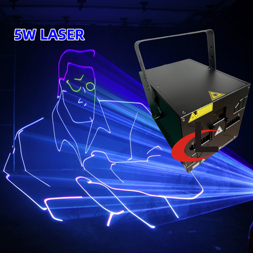 Stage Light 5W RGB Full Color DMX512 Lazer Animation Laser Light for DJ Disco - Picture 2 of 8