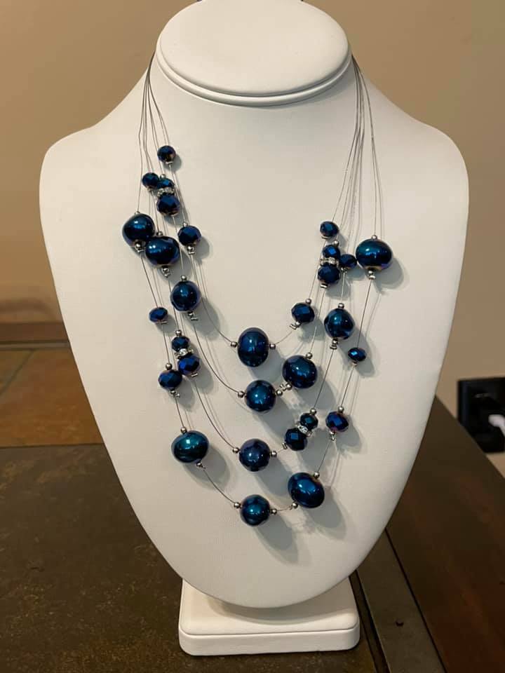 PAPARAZZI “COSMIC REAL ESTATE OIL SPILL NECKLACE Set in BLUE LQQK eBay