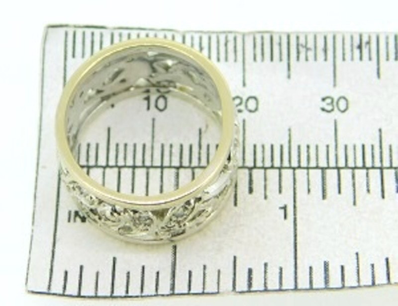 14k White Gold Eternity Genuine Natural Diamond Ring Band 10mm (J4223