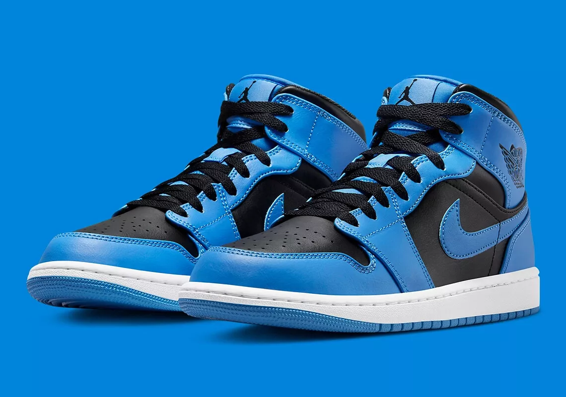 Nike Air Jordan 1 Mid University Blue Black UNC Toe DQ8426-401 Men’s or GS  Shoes