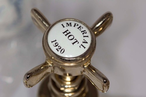 Tre Mercati Imperial bath/shower mixer and basin taps (antique gold) - Picture 2 of 9