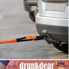 30580lbs Towing Ropes w/Soft Shackles Elasticity Recovery Rope Road Recovery Kit