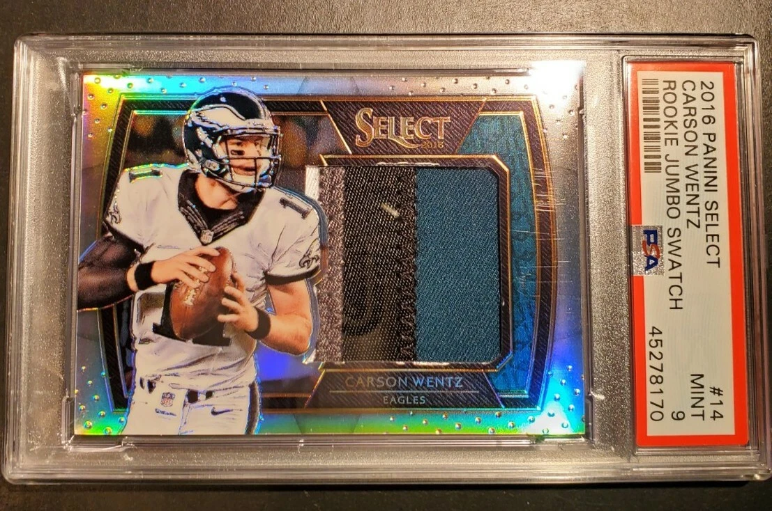 Carson Wentz Panini Select Rookie Jumbo Swatch #14 Base