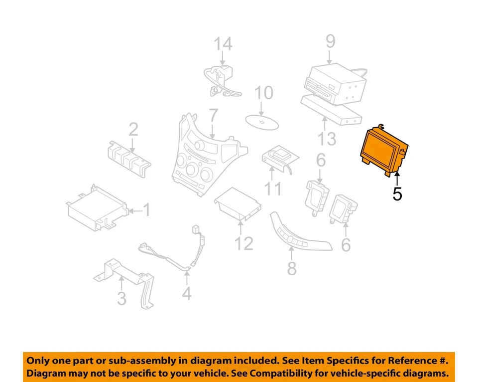 Used Infotainment Display fits: 2006 Subaru Tribeca dash display screen w/naviga Foto 2 de 4
