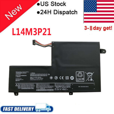 For Lenovo Flex3 - 1470 Laptop Battery L14M3P21 11.1V 45Wh