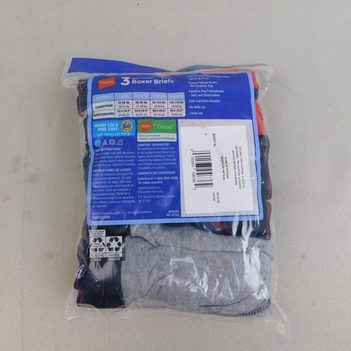 3-Pack Hanes Boy's Tagless Long Leg Boxer Briefs Underwear - 14-16 Large #751 - Picture 5 of 8