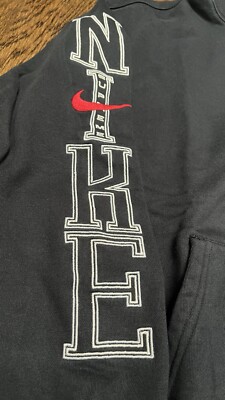 Supreme x Nike Hooded Sweatshirt Black Mens Size medium FQ0759-010