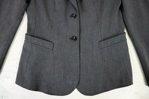 Worthington Stretch Women's Blazer Coat Size 4 Gray Business Work Attire Pro - Picture 3 of 12