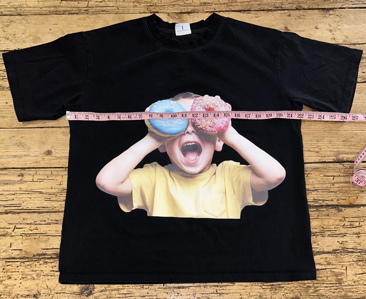 ★人気★ acme 'de la vie ★ DONUTS BOY LONG SLEEVE T-SHIRT Acme de la vie ADLV Double Sided T Shirt Baby Face Donut