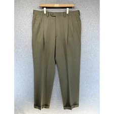 Pazoni Mens Pants Size 36 Como 2 Style 711 Brown 32" Inseam Cuffed with Pockets