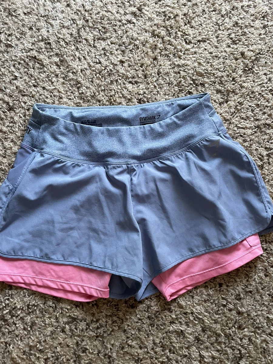 Gymshark Shorts Womens Medium Pink Blue Running Lightweight Gym