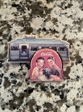 1995 Vntg Coca-Cola Magnet Diner Aron Soda Pop Young Couple Americana Plastic