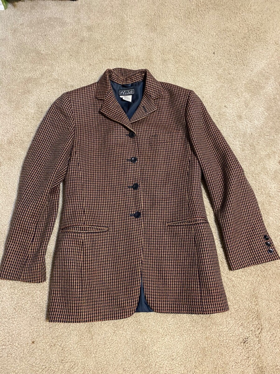ジャケット・アウター SHELLER Handmade stitch wool jacket coat Sergio Pellari Mark Shale Jacket Blazer Italy Wool Blend