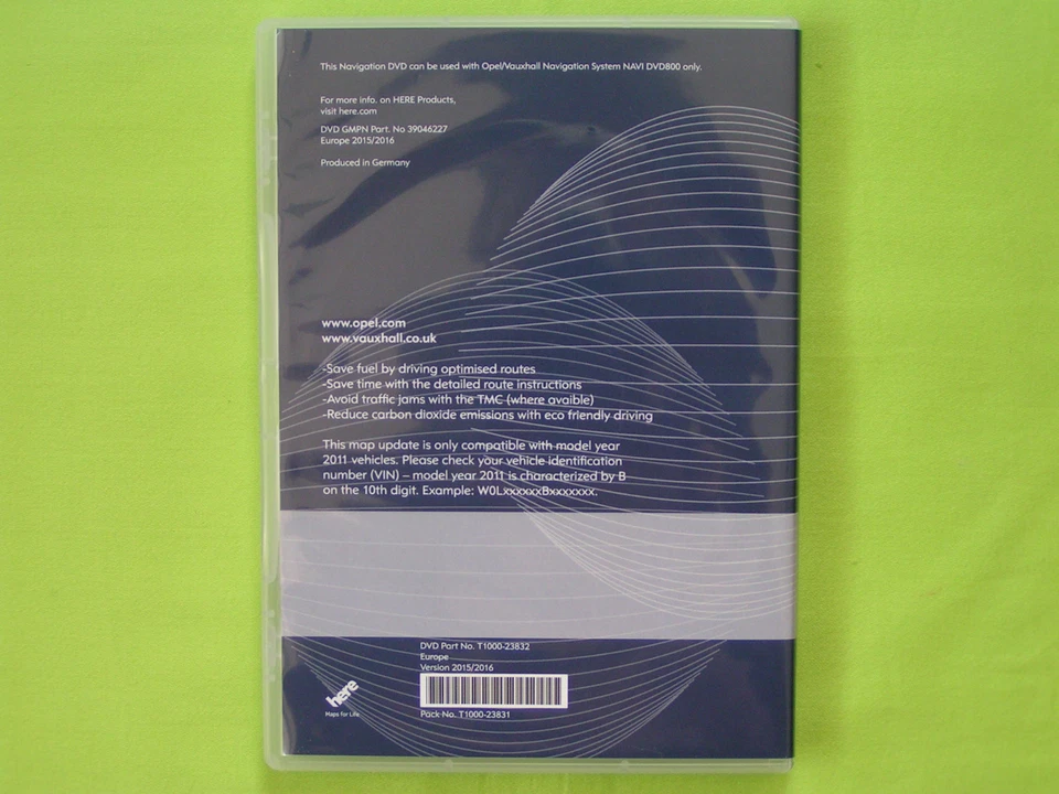 DVD NAVIGATION OPEL NAVI 800 EUROPA 2016 INSIGNIA ASTRA J MERIVA B MODELLJ. 2011 - Bild 2 von 4