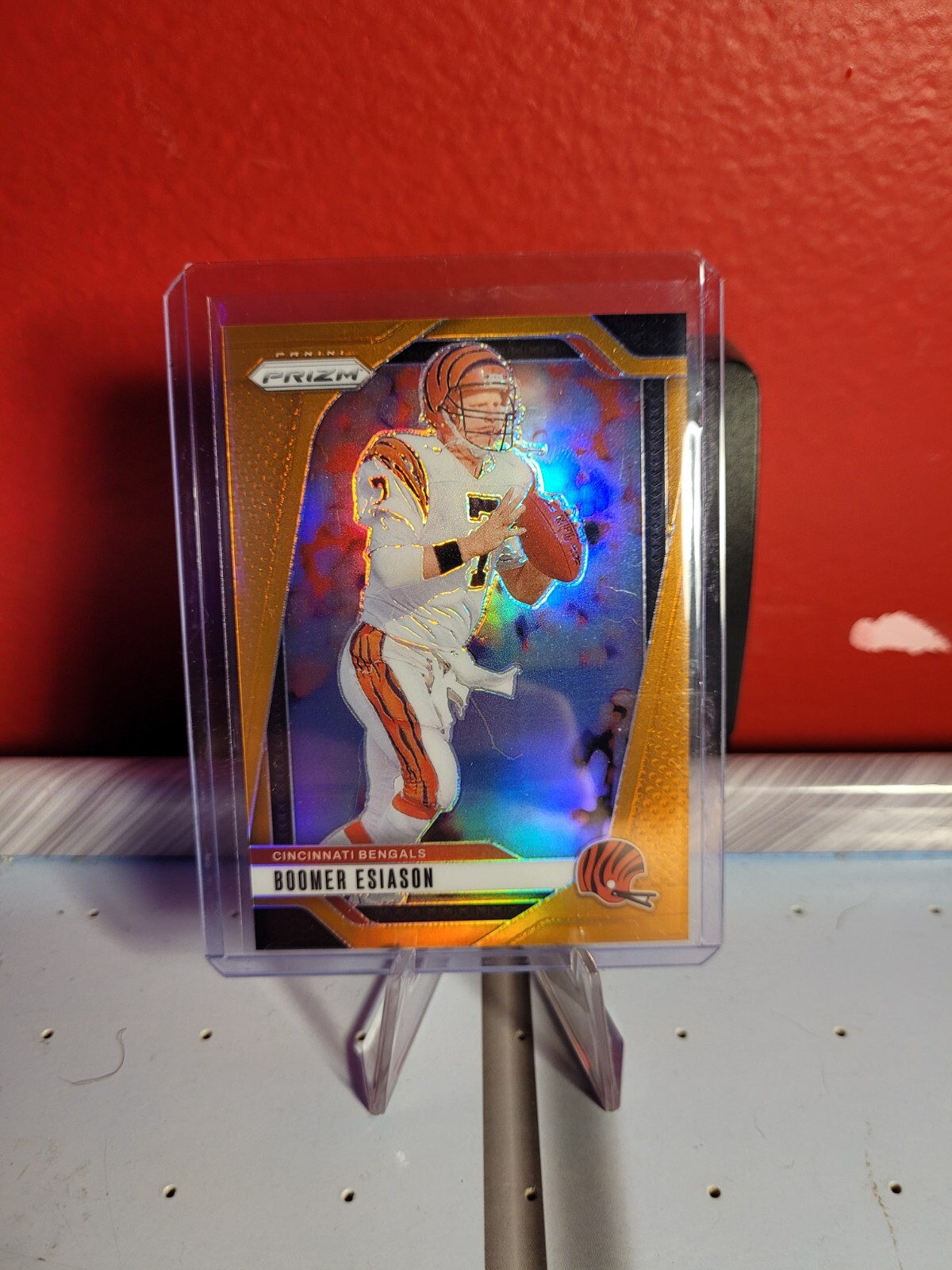 2024 Panini Prizm Boomer Esiason Orange Color Match Prizm /249 #61 Bengals