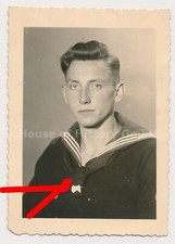 135429, Portraitfoto, Matrose, Kriegsmarine, blaues Hemd, Kieler Kragen