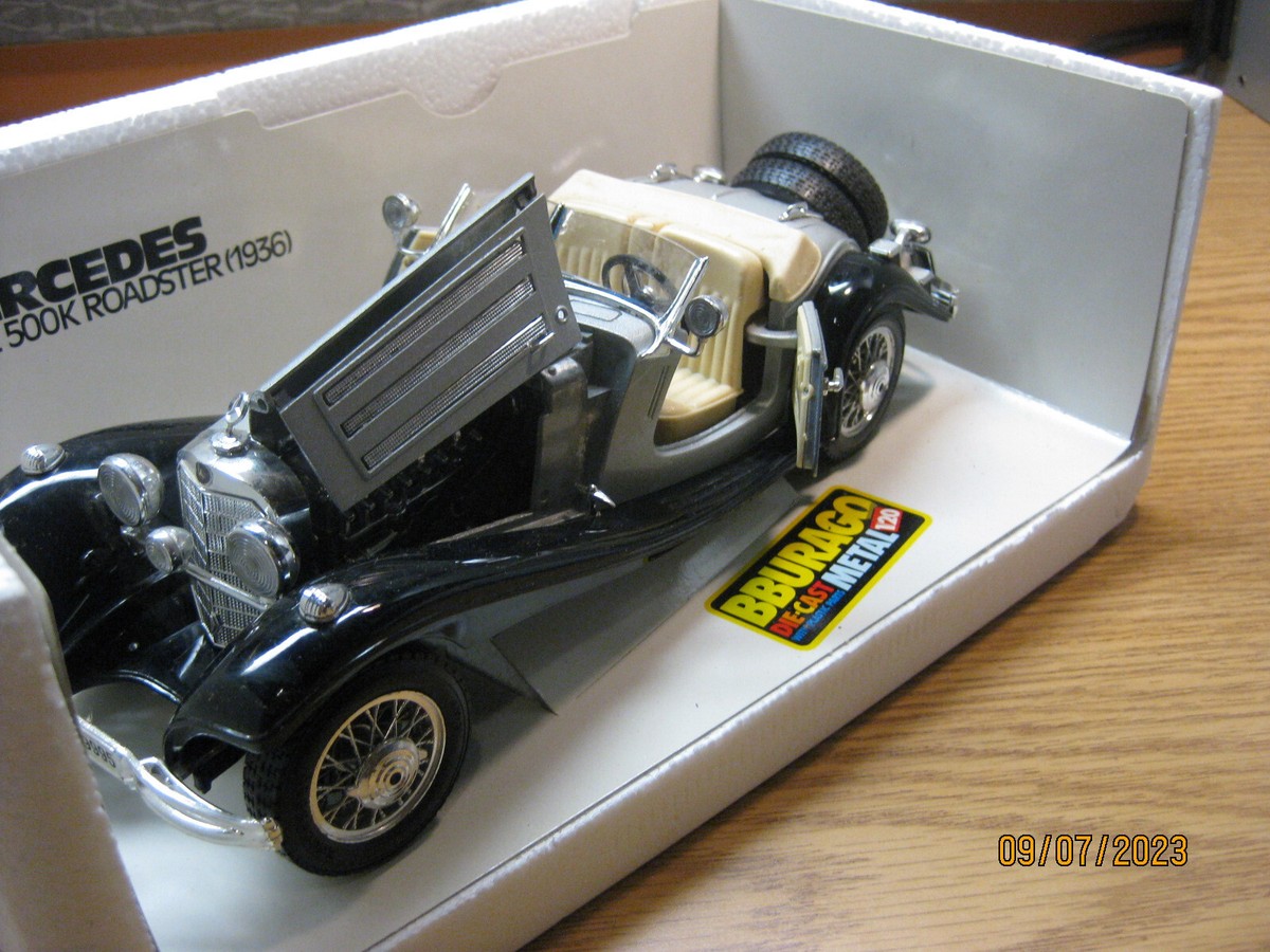 【海外】メルセデス 500K シルバー 200-087 ミニ 1:18 1936 Mercedes-Benz Maisto 1/18 メルセデス 500K 1936 シルバー