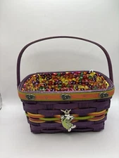 Rare Longaberger~2011 Jelly Belly Festival Basket w/Liner, Prot,Tie On
