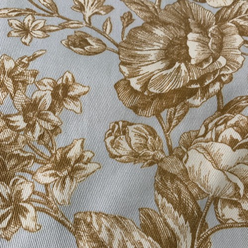 Set Of 2 WAVERLY Floral Kitchen Towels Floral Stripe Blue Beige Cotton 18x28 - Picture 3 of 6