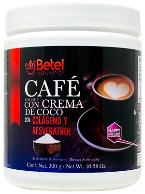 Premium Instant Coffee with Resveratrol and Collagen - Colageno y Resveratrol