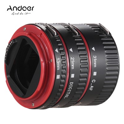 Andoer Portable 13/21/31mm Auto Focus AF Macro Extension Tube Adapter Ring U7M1
