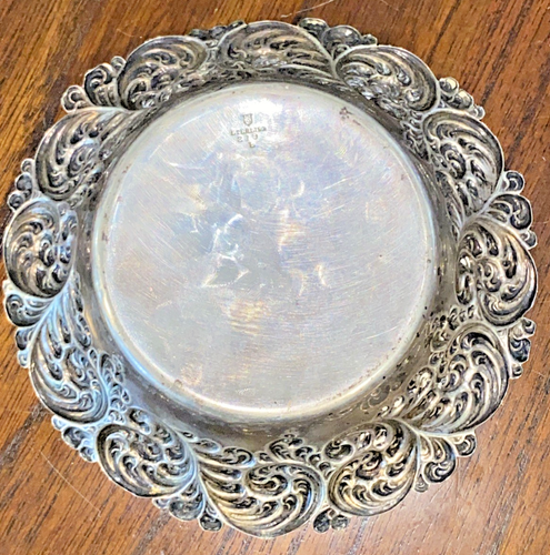 Sehr schöne antike Sterling Silber 6" Servierschale/Schale - 219 E-Swirl Design - Bild 11 von 14