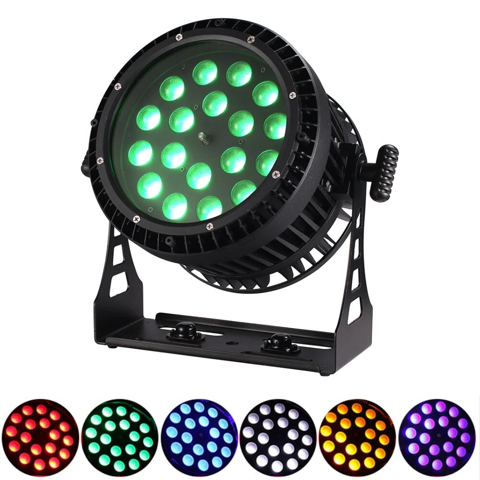 IP65 Led Waterproof Par Can 18X18W RGBWA UV Zoom Wash Par Light outdoor Stage - Image 4 of 4