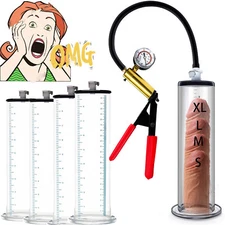 Men Male Penis Pump Male Enhancer Enlarger Enlargement Cylinder Hand-Pump Kit