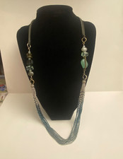 Silpada Sterling Silver Brass Chalcedony Quartzite Seed Bead Necklace N2069