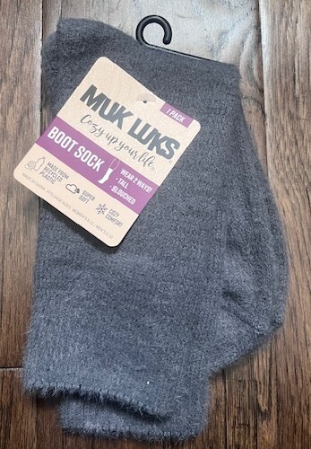 Muk Luks Boot Socks Sock Fits Shoe Size Womens 6-11 Mens 6-10 Crew SOFT & WARM - Picture 14 of 14