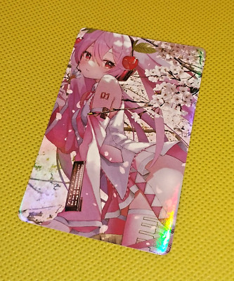 Sakura Hatsune miku Waifu Goddess Story Anime Girl holo card
