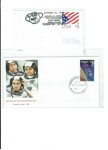 Apollo 7 Anniversary Commemoratives 5 Space Covers !! - Picture 2 of 2