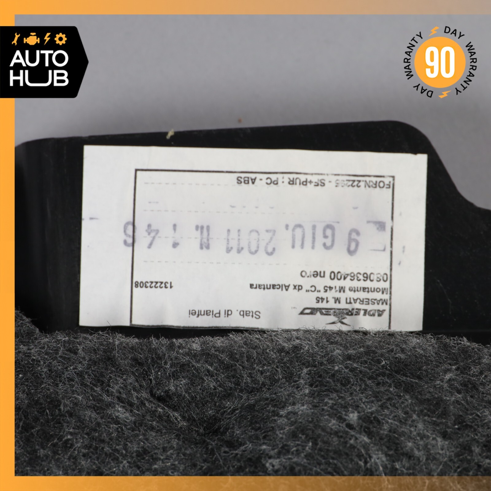 Maserati GranTurismo S M145 Rear Right Side Interior Trim Panel C Pillar OEM 61k