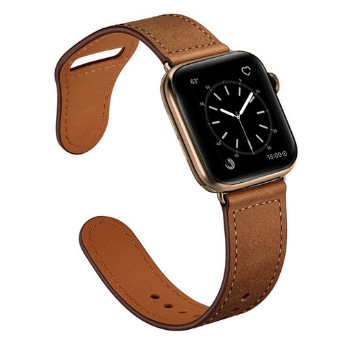 49/46/45mm Leather Watch Band Strap for Apple Watch SE Series 10 9 8 7 42/41/40 - Picture 9 of 21