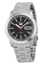 Seiko 5 SNKE53 Men's Stainless Steel Black Dial Day Date Automatic Watch