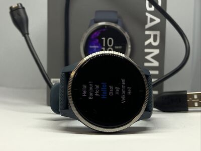 Garmin 62A020364 Unisex Gray Rubber Strap Digital Black Dial  display picture 3