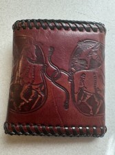 Trifold Wallet Wild Horses Hand Tooled Embossed NEW