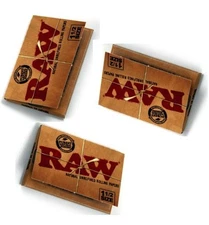 NEW! 3 Packs RAW 1 1/2 Size All Natural Unrefined Cigarette Rolling Papers