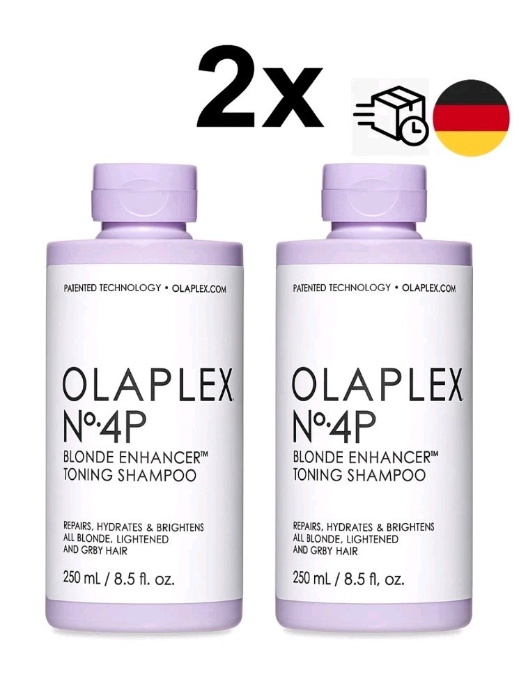 2x Olaplex No.4P Blonde Enhancer Toning Shampoo 250ml