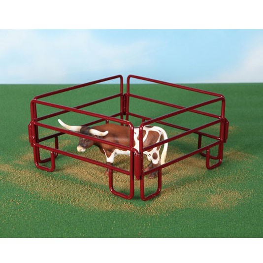 116 Little Buster Toys 4 Piece Red Welded Steel Panel Corral Set 500200 6790₽